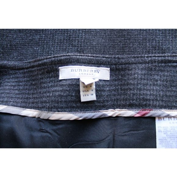 Burberry of London Wool Knee Length Pencil Skirt Size US 4 - Picture 7 of 9